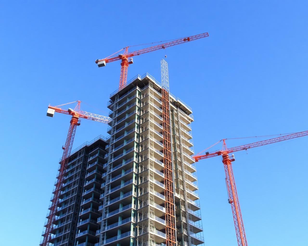 Obra de grande porte com concreto usinado
